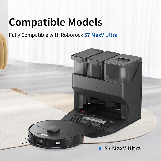 21 PCS Replacement Parts Compatible with Roborock S7 MaxV Ultra Robot Vacuum Cleaner,6 Side Brushes,4 HEPA Filters,4 Dust Bags,1 Cleaning Brush,2 Main Brushes,4 Mop Pads,2 Tools