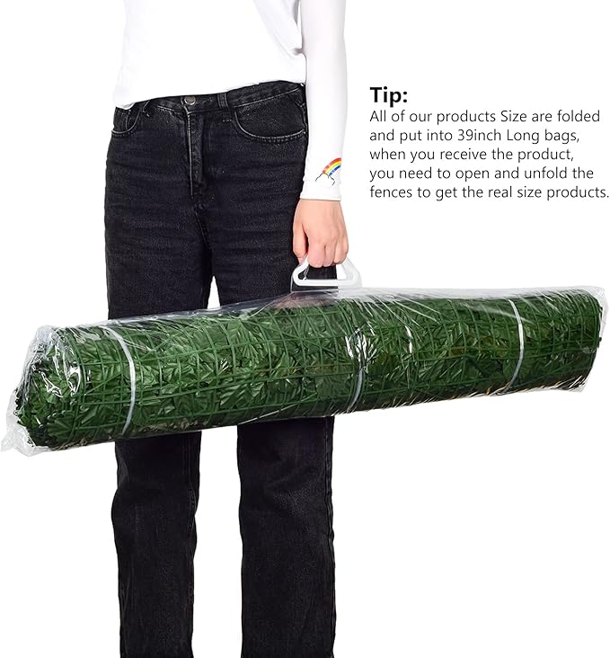 DearHouse 68.9x157.5in Artificial Ivy Privacy Fence Wall Screen, Artificial Hedges Fence and Faux Ivy Vine Leaf Decoration for Outdoor Garden Decor