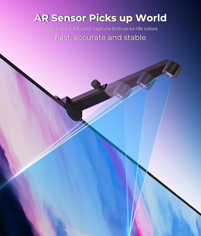 DecTok TV LED Backlight 15.5ft - TV Lights That Change with Screen for 55-75'' RGB LED Strip Light Cuttable with Smart App Control Game & Music Sync Color Changing Light for Halloween Home Decorations