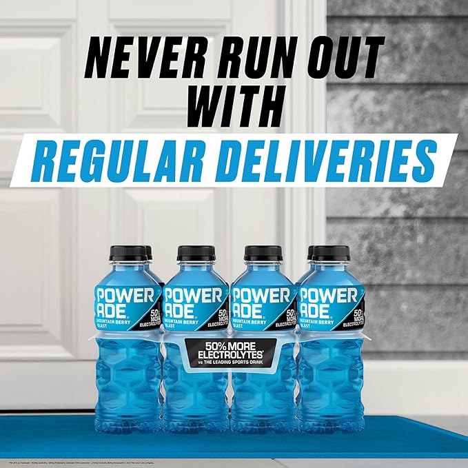 POWERADE Sports Drink Orange, 20 Ounce (Pack of 24)