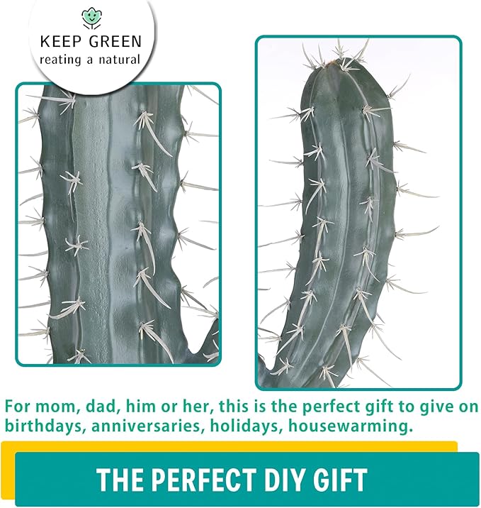 Artificial Cactus Fake Cacti 62" Faux Potted Cactus Plants for Home Store Office Decoration