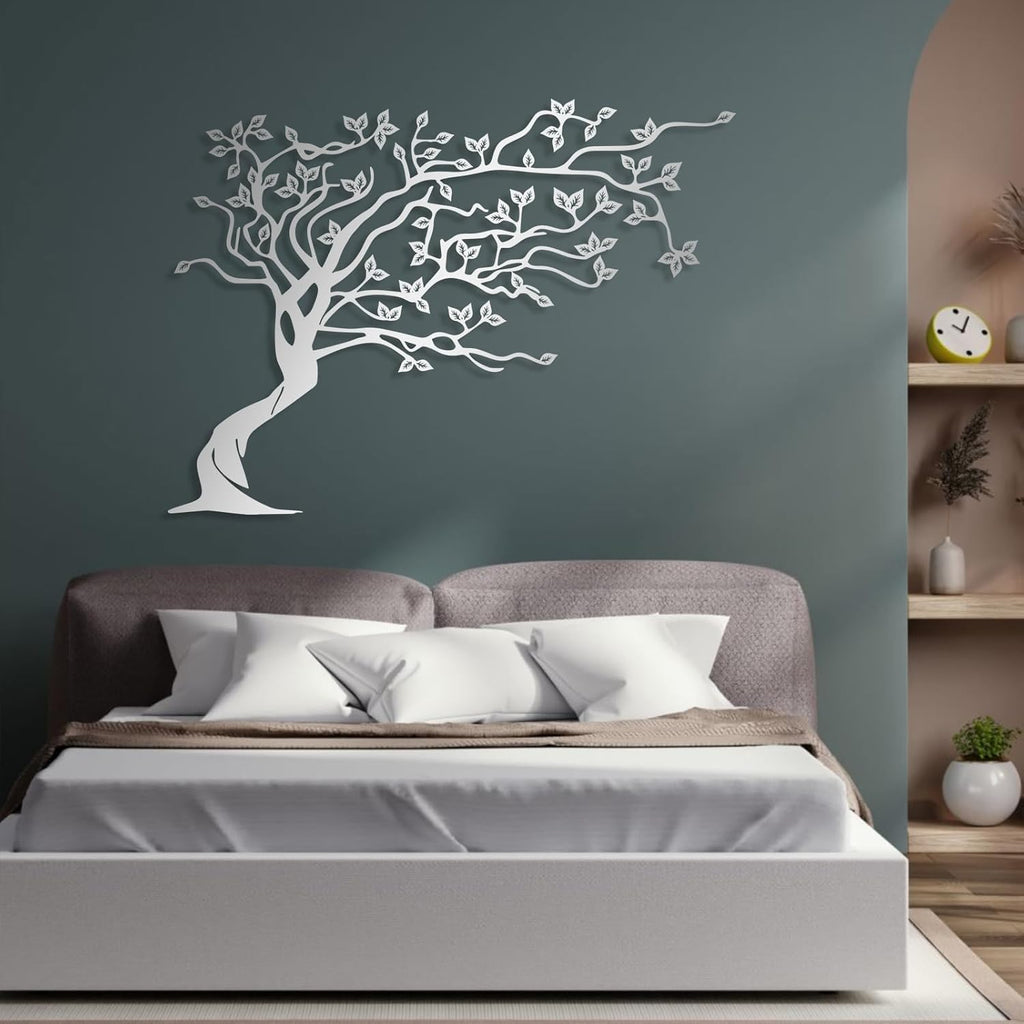 Tree of Life Metal Wall Art - Farmhouse Decor for Living Room (Black, 54"x39" | 136x100cm)