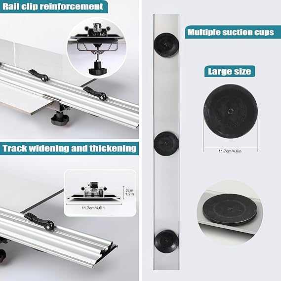 Electric Orbital Angle Grinder Tile Cutter for Large Ceramic Porcelain Tiles Up to 124 inches, Precise Ceramic Tile Cutting Tool(Angle grinder included)