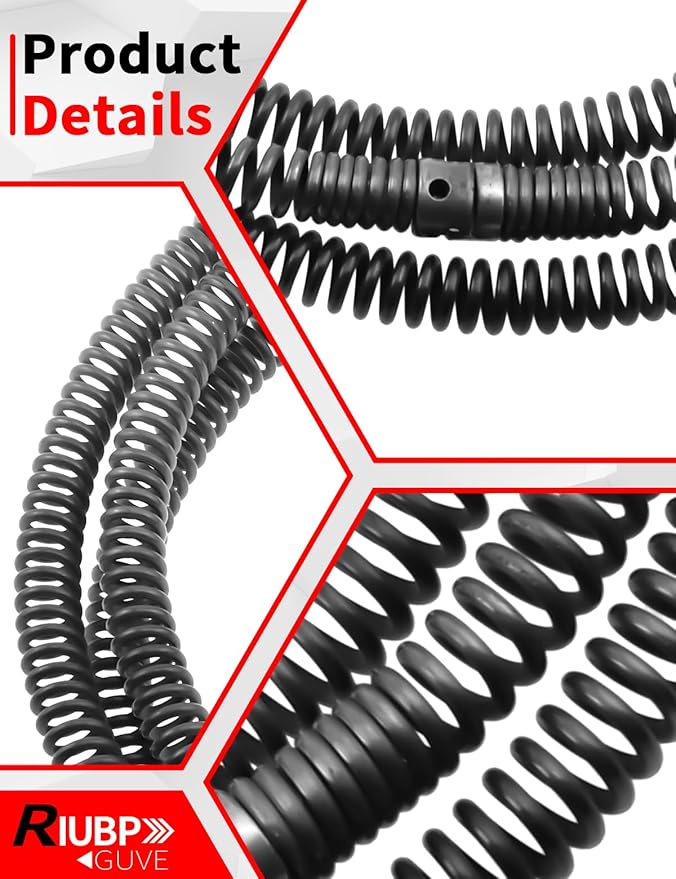 Drainage Snake Cable 8-1/5 Feet Long And 5/8 Inch Diameter Fit for Ridgid Segmentation Machine Replace 62270 Drain/Pipe Cleaning
