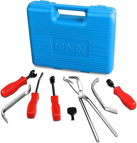 ‎DNA MOTORING TOOLS-00244 8-Pcs Brake Service Kit, Brake Spring Installer Remover Plier Tools Set with Carrying Case,Blue