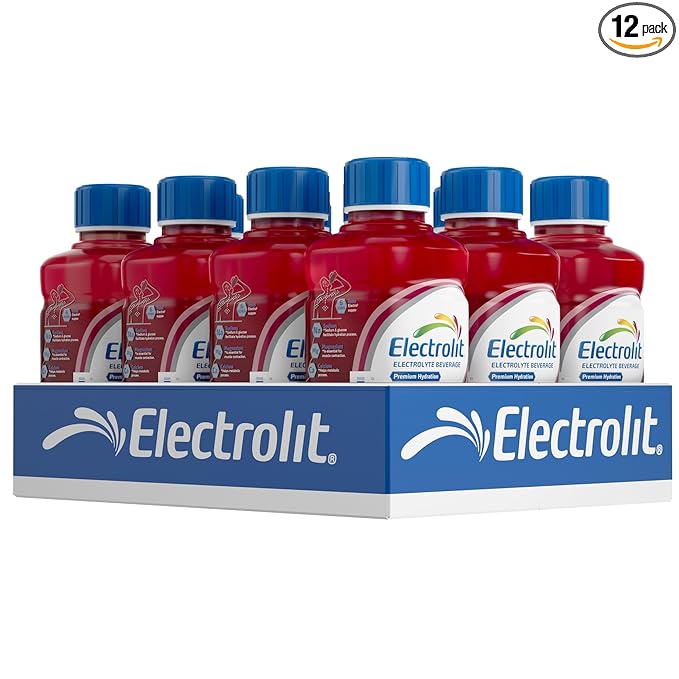 Electrolit, Electrolyte Beverage, Fruit Punch, 21 Fl Oz bottle (Pack of 12)