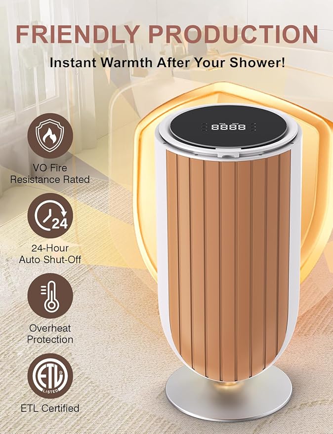 Towel Warmer for Bathroom in Towels,Blankets & Clothes-27L Large spa towel warmer with 5-Minute Rapid Heating,4 Adjustable Modes, Auto Flip-Top, Aromatherapy & Night Light, ETL Certified (Wooden, 27L)