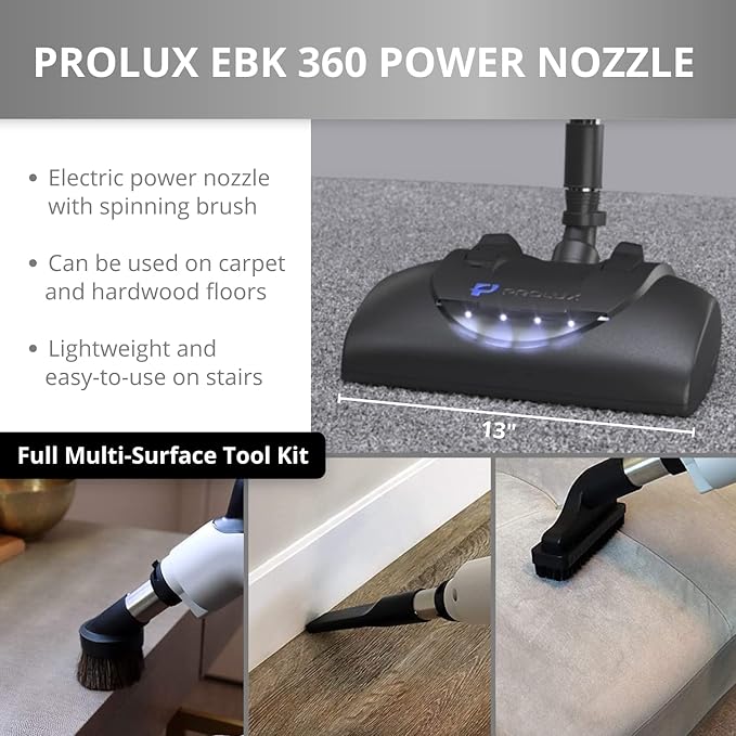 Prolux CV12000 Red Central Vacuum Cleaner Unit System Electric Hose Power Nozzle Kit 25 Year Warranty and HEPA Filtation System