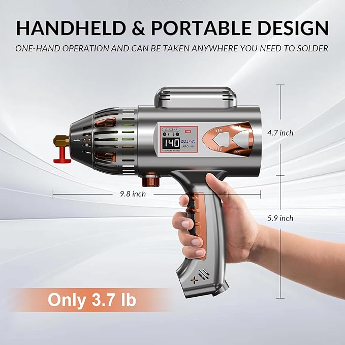 Handheld ARC Stick Welder 140A 110V,lightweight Portable inverter handheld welder Gun capable of DC Stick and ideal for beginners. Arc force and Anti-Stick With Welding Tools