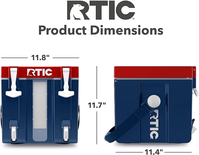 RTIC Halftime Water Cooler Portable Carrier Container, Drink Beverage Dispenser, Stackable with 2 Taps, Bottleless, BPA-Free, for Sports, Camping, BBQ, Parties, Picnic, & More, Patriot