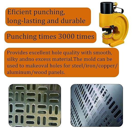 Custom Dies - 1 Piece 17x17MM Square Hole Punching Dies Set for CH-70 Hydraulic Metal Hole Punch Digger Tool Machine - All Models Durable Replacement (Square-CH-70 17x17MM)