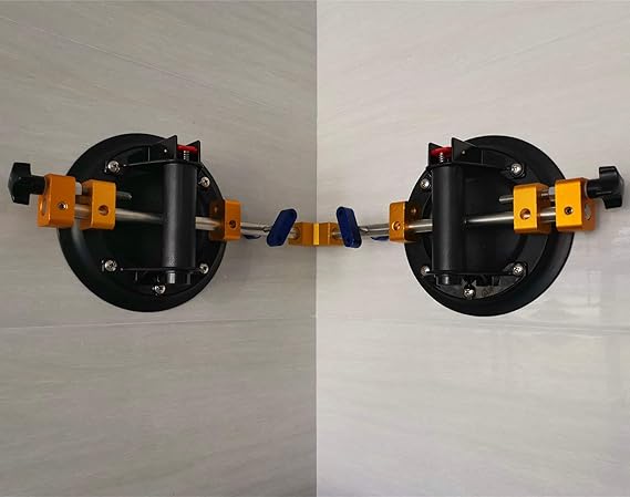 Right Angle 90 Degree Countertop Seam Setter with 8" Suction Cup for Seam Joining & Leveling/Professional Countertop, granite， Stone, Marble Slab Installation. (2 PACK) (8" seam setter)