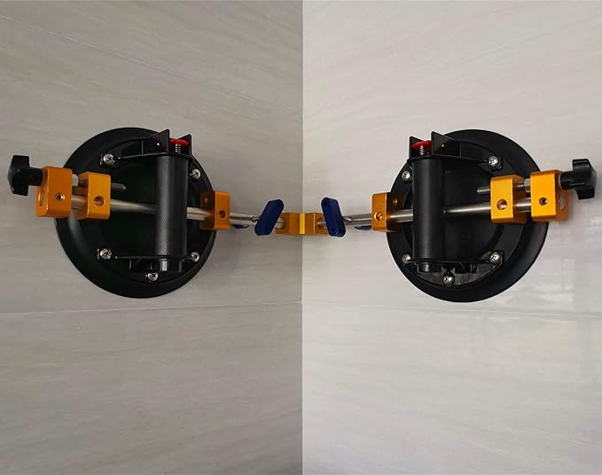 Right Angle 90 Degree Countertop Seam Setter with 8" Suction Cup for Seam Joining & Leveling/Professional Countertop, granite， Stone, Marble Slab Installation. (2 PACK) (8" seam setter)