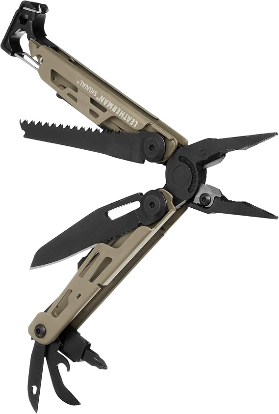 LEATHERMAN, Signal, 19-in-1 Multi-tool for Outdoors, Camping, Hiking, Fishing, Survival, Durable & Lightweight EDC, Made in the USA, Coyote Tan