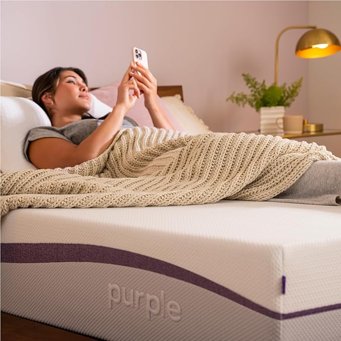 Purple Plus Queen Mattress - 11" GelFlex Grid, Premium Comfort Foam, Better Than Memory Foam, Temperature Neutral, Responsive, Breathable, Pressure Relief, Made in USA