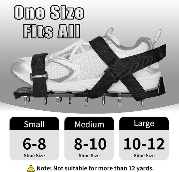 Spike Shoes for Epoxy Flooring Epoxy Shoes with 3/4" Short Spikes for Garage Floor Epoxy, Epoxy Floor kit Tool, 1 Pair (Black)