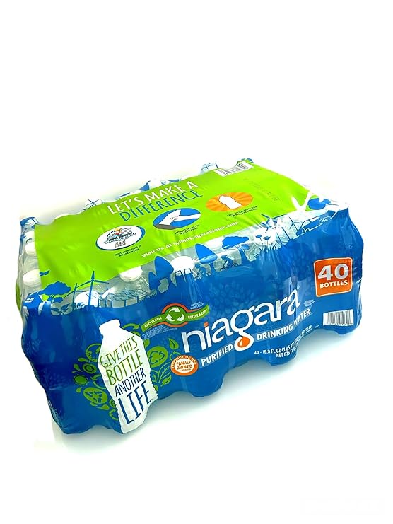 Niagara Purified Drinking Water - 16.9oz Bottles, 40 bottles per case 48 cases per pallet - Full Pallet - 1920 Bottles delivered by Waterpallets