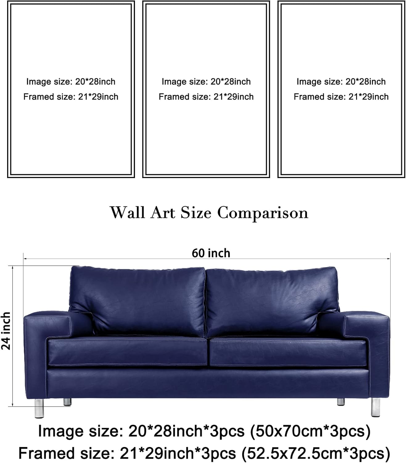 Wieco Art Extra Large Size Framed Canvas Art Prints Wall Art the Cloud Tree Abstract Pictures Paintings for Living Room Home Office Decorations Contemporary Artwork 3 Panels Black Frame