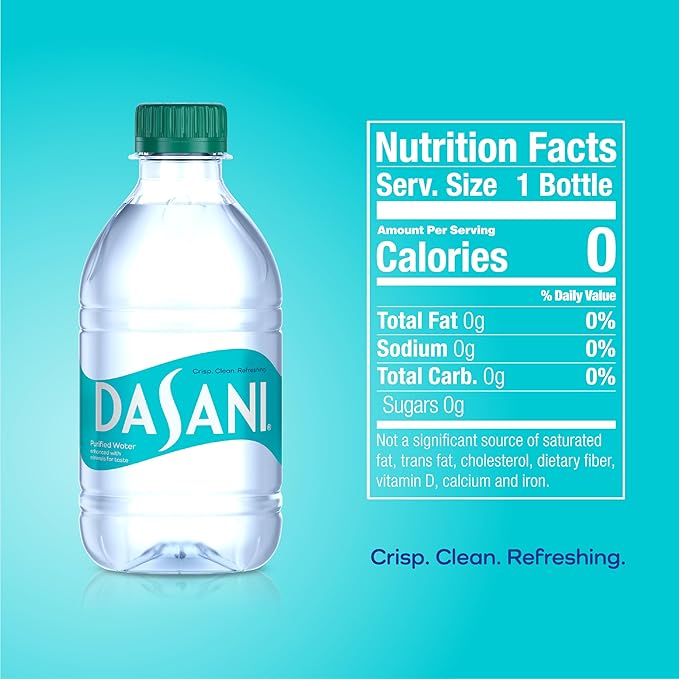 DASANI Purified Water Enhanced with Minerals, 12 fl oz (pack of 8)