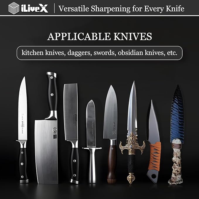Rolling Knife Sharpener – Kitchen & Pocket Knife Sharpening Kit with Sharpening Stone – Work Sharp Roller Sharpener, Afilador de Cuchillos – Kitchen Gadget & Tool