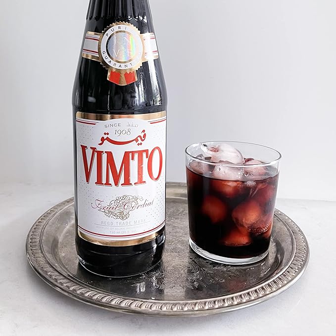 Vimto Fruit Syrup Concentrate-Flavorful Fruit Cordial For Drinks & Tea, 25fl.oz (Pack of 12)