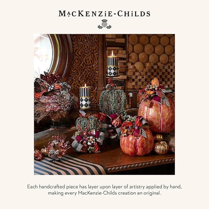 MacKenzie-Childs Harvest Turkey, Thanksgiving Turkey Decoration, Fall Decor Centerpiece Figurine