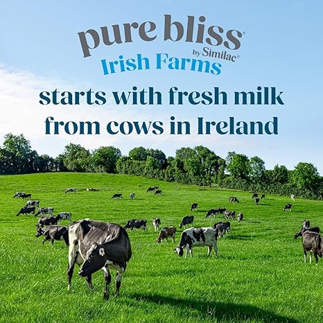 Pure Bliss Irish Farms, Easy-to-Digest Baby Formula, Infant Formula, 0-12 Months, 24.7-oz Can, Pack of 6