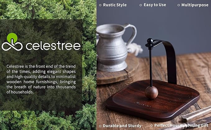 Napkin Holder - Windproof Design with Gravity Ball, Multifunctional Tissue Tower & Serving Tray for Outdoor/Indoor, Fits 6.5"-7" Napkins & Toilet Paper Rolls Warm Gift Idea (Rain Tree Wood)