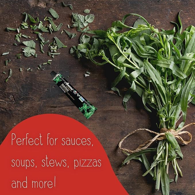 Amore Vegan Fresh Herb Paste In A Tube - Non GMO Certified And Made In Italy (Pack of 12)
