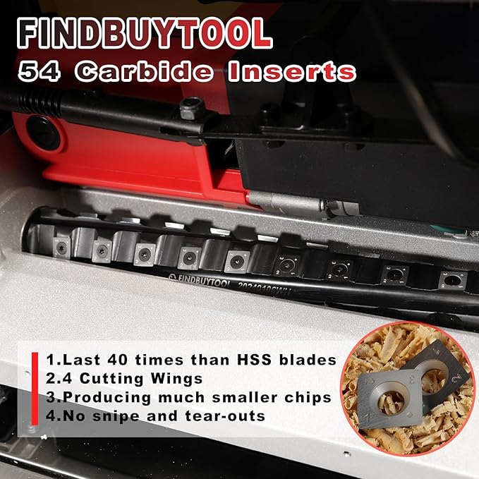 FINDBUYTOOL Helical Cutterhead for DeWalt DW735 DW735X Planer, 13 inch Helical Cutterhead 4 Rows for DW735/DW735X/DW735-XE Thickness Planer