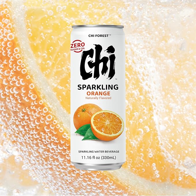 CHI FOREST Variety Bundle Sparkling Water Beverages, Zero Sugar, Zero Caffeine, 11.15fl oz Cans(24 Pack *4)