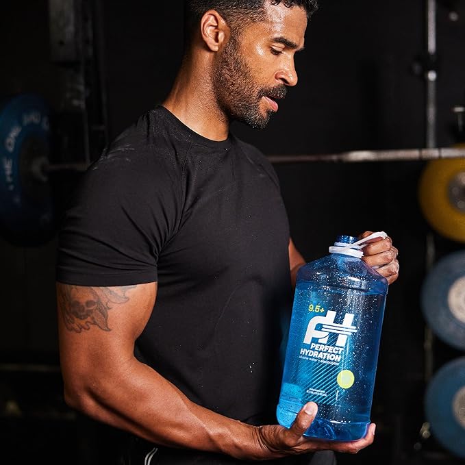 Perfect Hydration 9.5+ pH Alkaline Drinking Water, Electrolyte Minerals for Taste, Made in the USA, 1 Gallon (128 fl oz) Jug, Case of 4