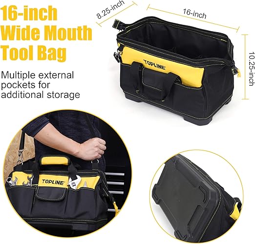 TOPLINE 467-Piece Household Home Tool Sets for Mechanics, 16-Inch Tool Bag with Heavy Duty Home Tool Kit Included, Tool Sets for Men, Tool Kits for Home General Maintenance, Basic Applications