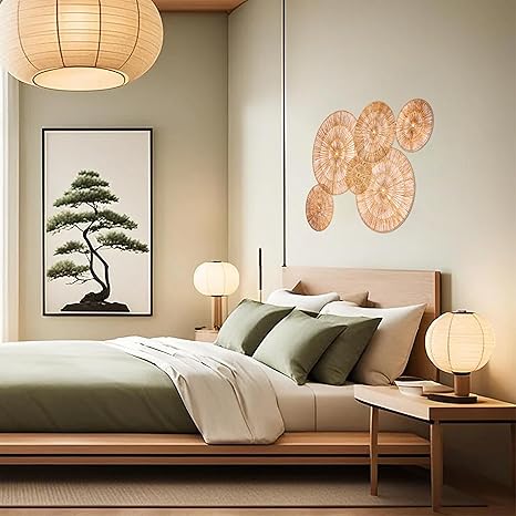 KOLWOVEN 29 Inch Wicker Wall Decor, Set of 3 Wall Basket Decor Diameter 29",23",18",Woven Wall Decor, Boho Above Bed for Bedroom, Living Room or Dining Room (Set 6)