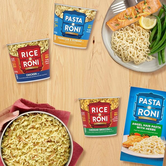 Pasta Roni Cups Mix, Butter & Garlic Pasta, 2.15 Oz (Pack of 12)