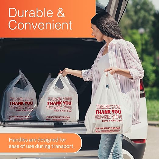 Reli. Plastic Grocery Bags with Handles