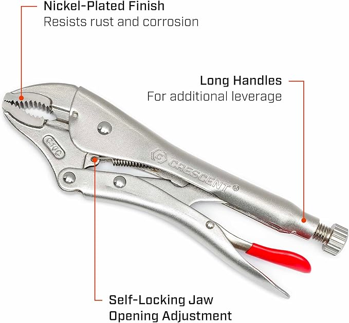 Crescent 5 Piece Curved & Long Nose Locking Plier Set | CLP5SETN-08