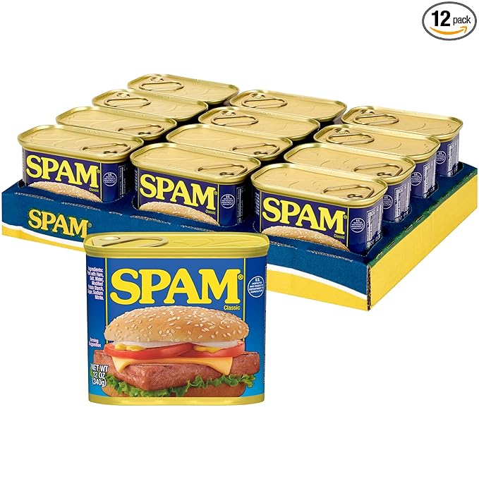 Spam Classic, 12 Ounce Can (Pack of 12) Packaging May Vary