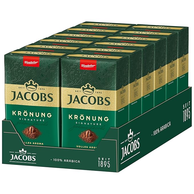 Jacob's Kronung Ground German Coffee 17.6 oz, 12 count