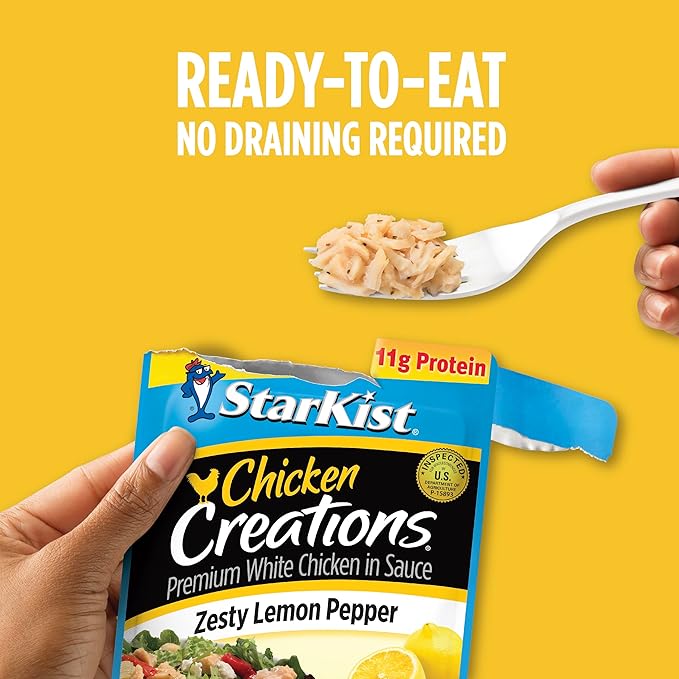 StarKist Chicken Creation Zesty Lemon Pepper - 2.6 oz Pouch (Pack of 12)