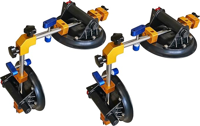 Right Angle 90 Degree Countertop Seam Setter with 8" Suction Cup for Seam Joining & Leveling/Professional Countertop, granite， Stone, Marble Slab Installation. (2 PACK) (8" seam setter)