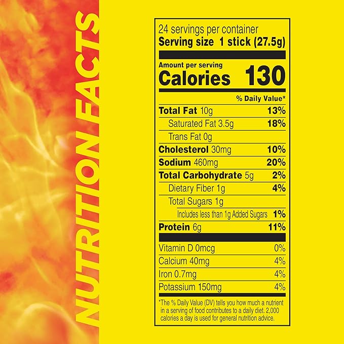 Slim Jim Giant Smoked Meat Sticks, Original Flavor, 6g Protein Per Stick, 0.97 oz. (24 Count)