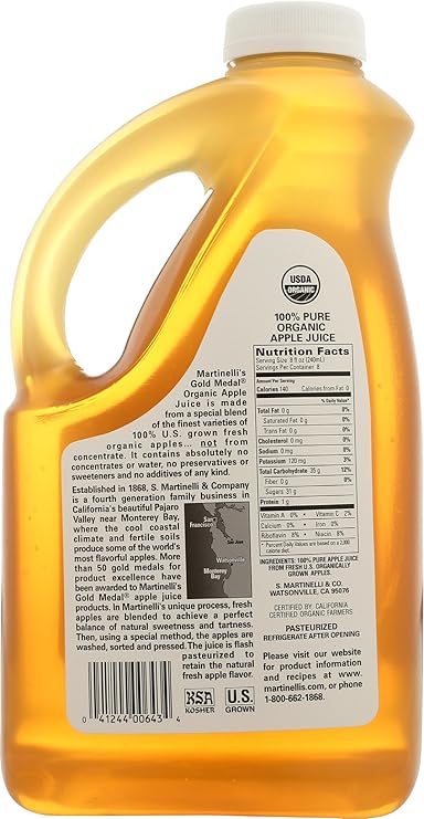 Martinelli's Organic Apple Juice, 64 Fl Oz