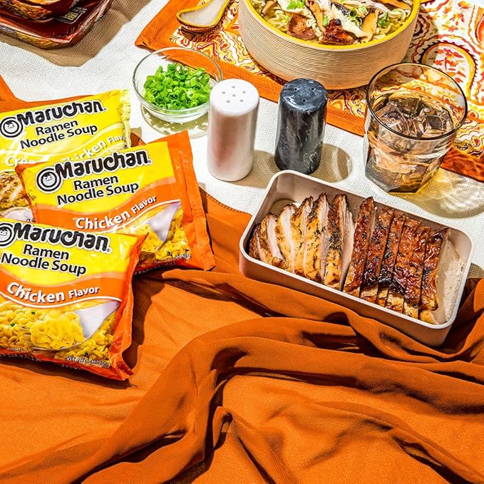 Maruchan Ramen Chicken, Instant Ramen Noodles, Ready to Eat Meals, 3 Oz, 24 Count