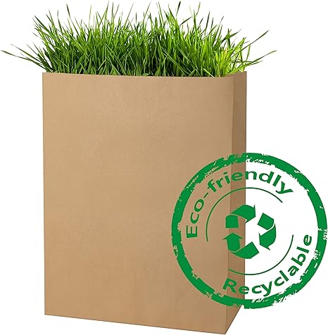 BagDream Grocery Bags 12x7x17 Inches 100Pcs Heavy Duty Kraft Brown Paper Grocery Bags, Durable Recyclable Paper Barrel Sacks, for Gifts, Retail, Storage, Wrapping, Food Delivery