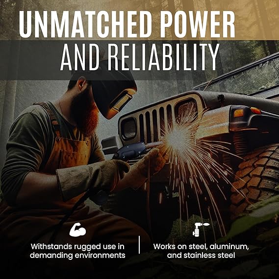ReadyWelder® by Broco® Portable Welder Machine, Battery Powered MIG Welder, On-the-Go Welding for Steel, Aluminum & More, Includes Carrying Case