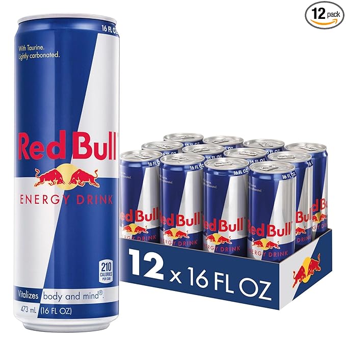 Red Bull Energy Drink, 16 Fl Oz, Pack of 12