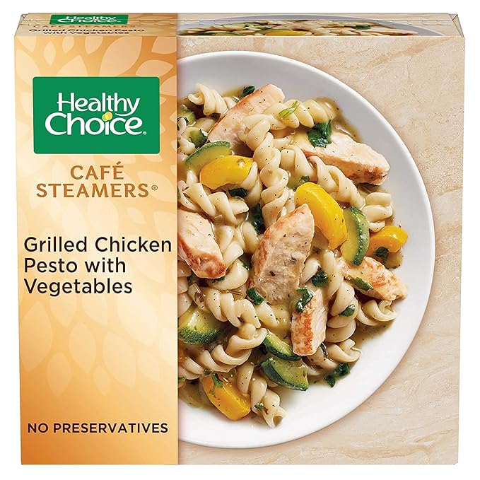 Healthy Choice Combo Pack - Beef Teriyaki - Grilled Chicken & Broccoli Alfredo - Grilled Chicken Marinara - Grilled Chicken Pesto - Sweet and Sour Chicken - 4 Boxes of Each, 20 Total