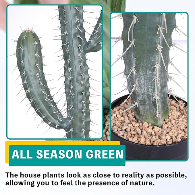 Artificial Cactus Fake Cacti 62" Faux Potted Cactus Plants for Home Store Office Decoration