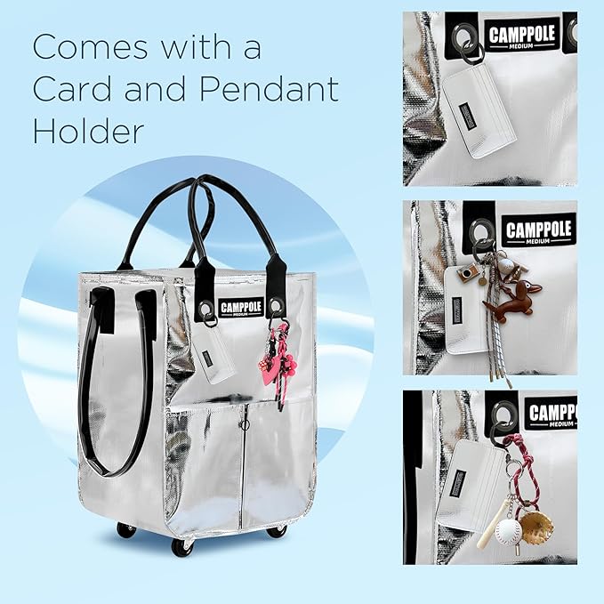 Reusable Grocery Bag On Wheels, Shopping Carts for Groceries, Lightweight Rolling Tote